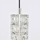 Bakalowits Vienne, jusqu'à trois lampes suspendues en cristal facetté, Autriche, années 1960