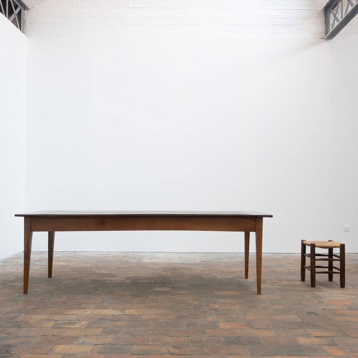 Grande table de ferme en bois, 1880