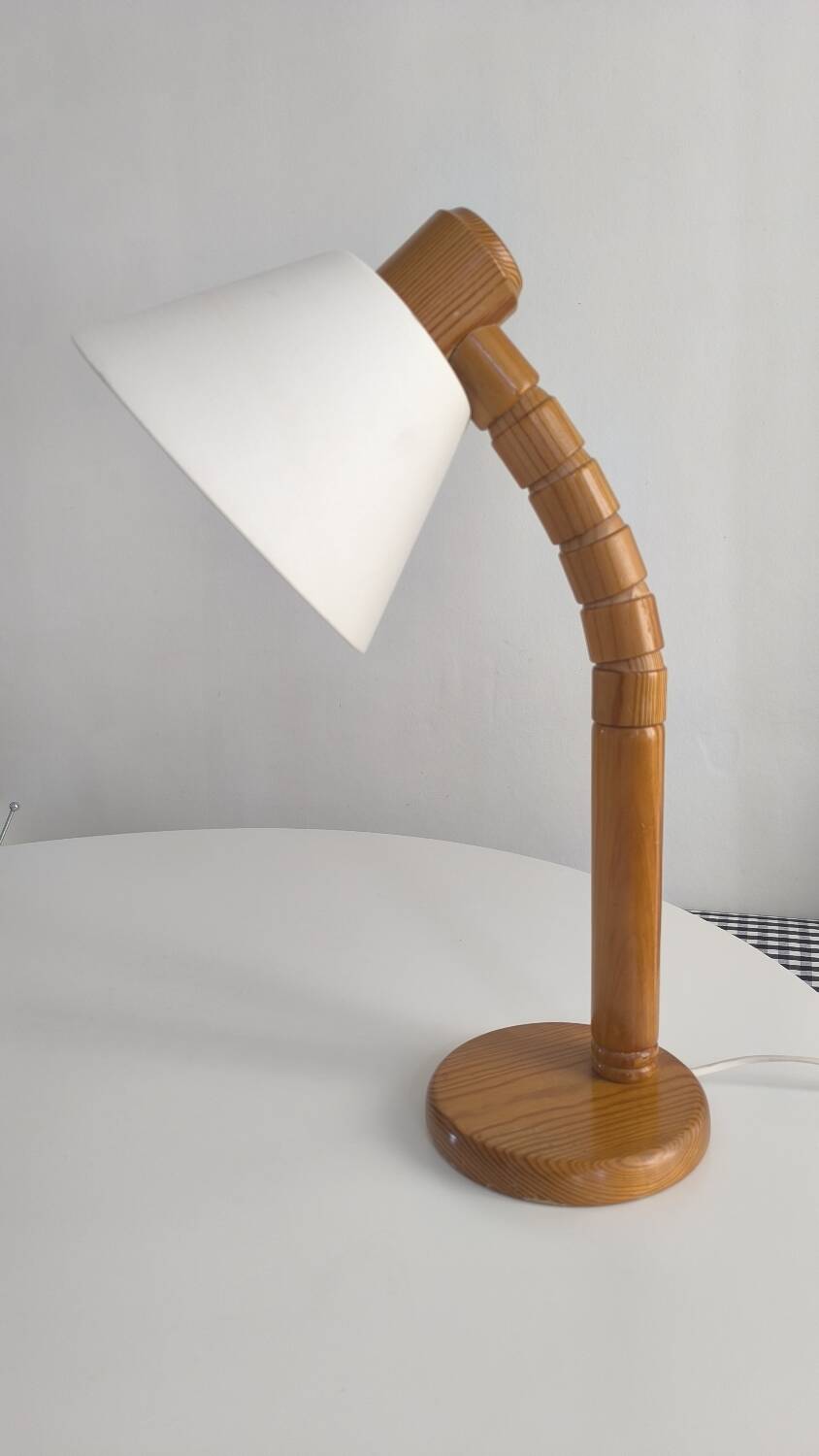 Lampe de Bureau Solbacken Vintage en Pin, 1970