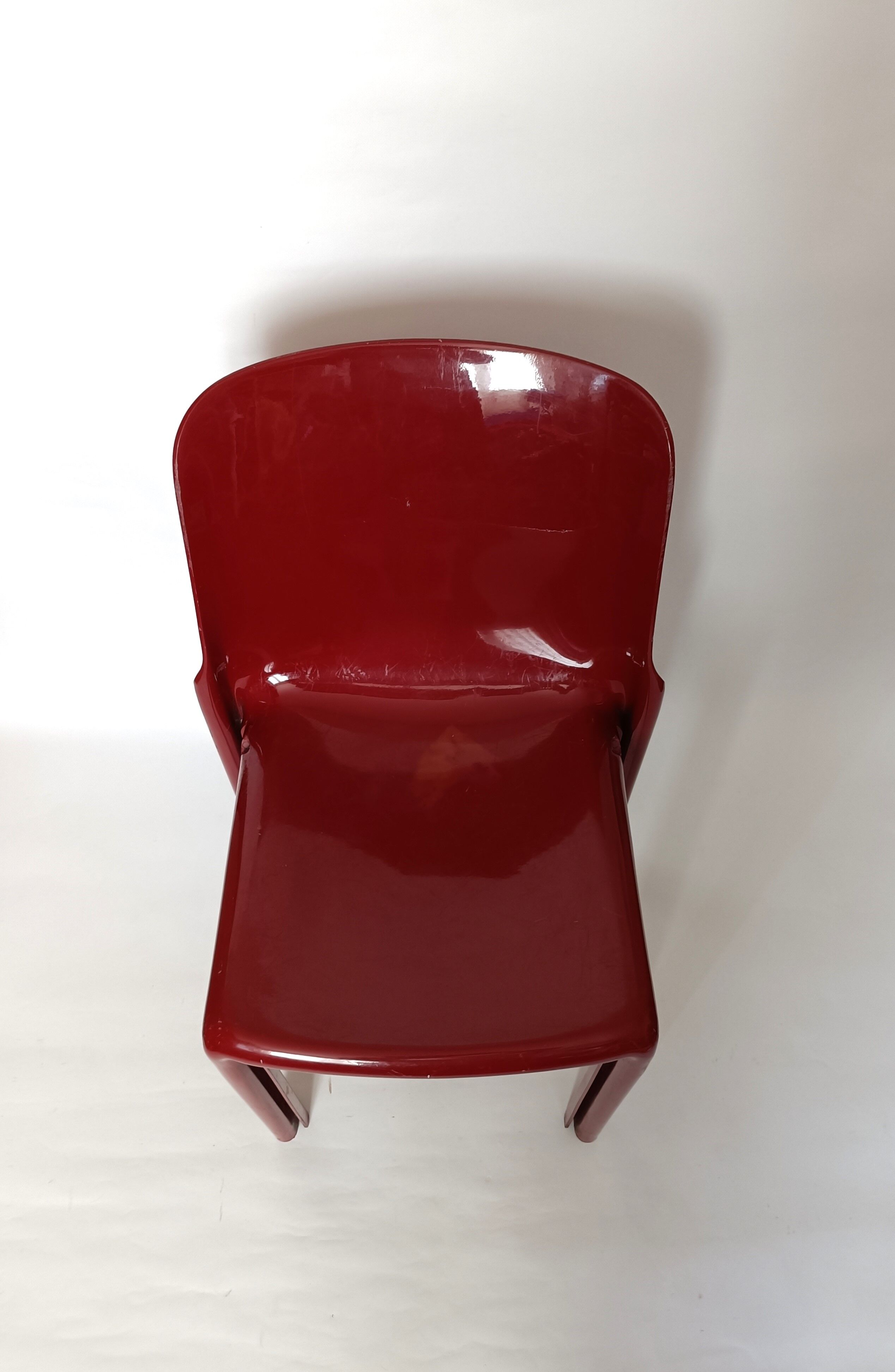 4 Selene chairs by Vico Magistretti for red Artemide