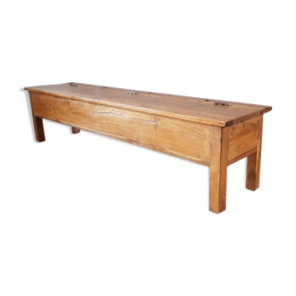 Old schoolboy desk in teak