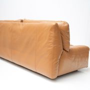 Canapés en cuir cognac Bengodi design Cini Boeri pour Arflex Italie