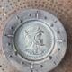 Decorative plate of a Greco-Roman soldier, terracotta, vintage