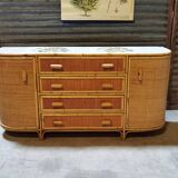 Rattan sideboard, year 70