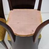 4 art deco dining chairs h-214 by Jindrich Halabala for Up Závody, set of 4