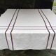 Basque fabric tablecloth with yellow and navy stripes