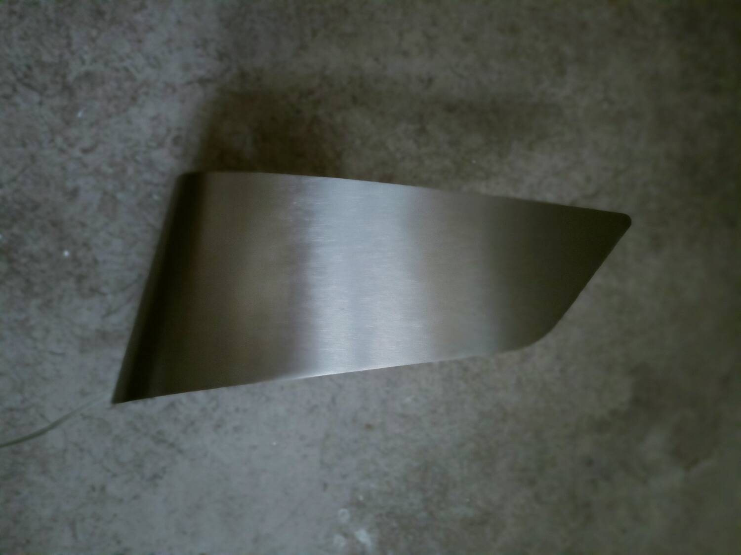 Brushed steel wall light Space Age