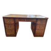 Bureau massif en noyer époque art deco