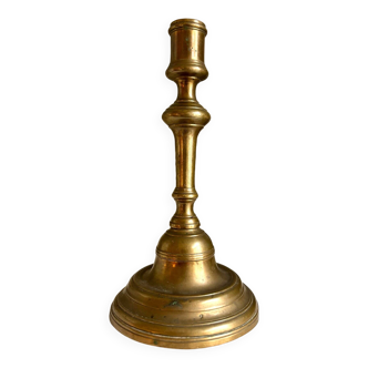 Golden brass candle holder