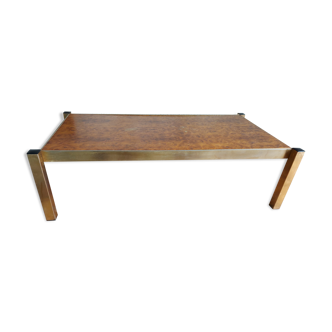 Table basse vintage en laiton