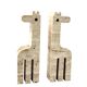 Modern set of 2 travertine giraffe bookends, F.lli Mannelli, Italy 1970
