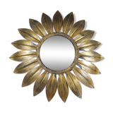 Old sunny gilded brass wall lamp 50