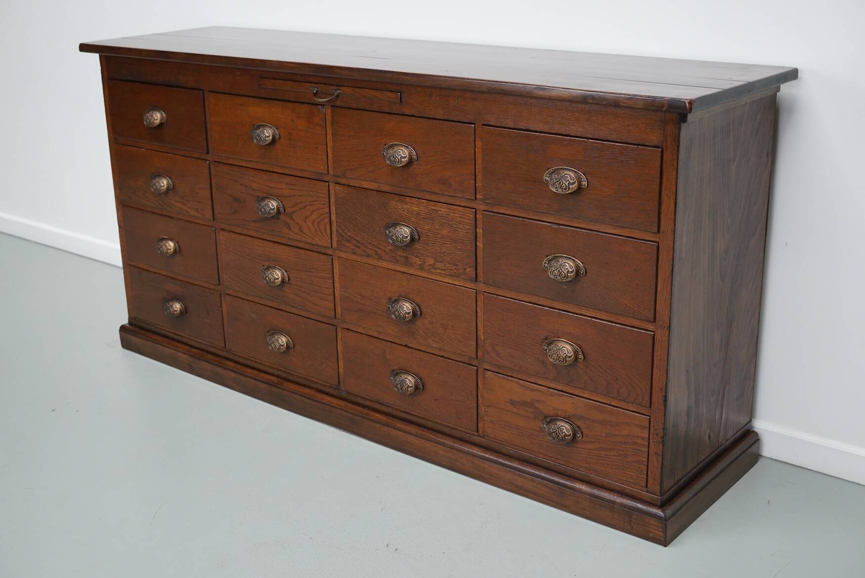 Vintage Dutch Oak Apothecary / Shop Cabinet, 1940s