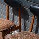 Chaises retapissées x2, années 60