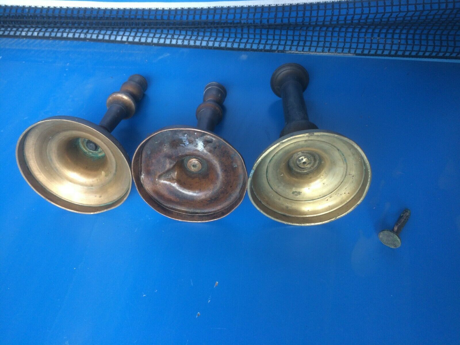 Lot of 3 18th 19th century table candlestick in bronze