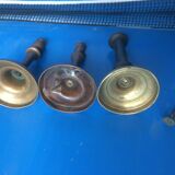 Lot of 3 18th 19th century table candlestick in bronze