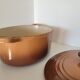 Tureen Le Creuset vintage oval casserole in brown enamelled cast iron size 30