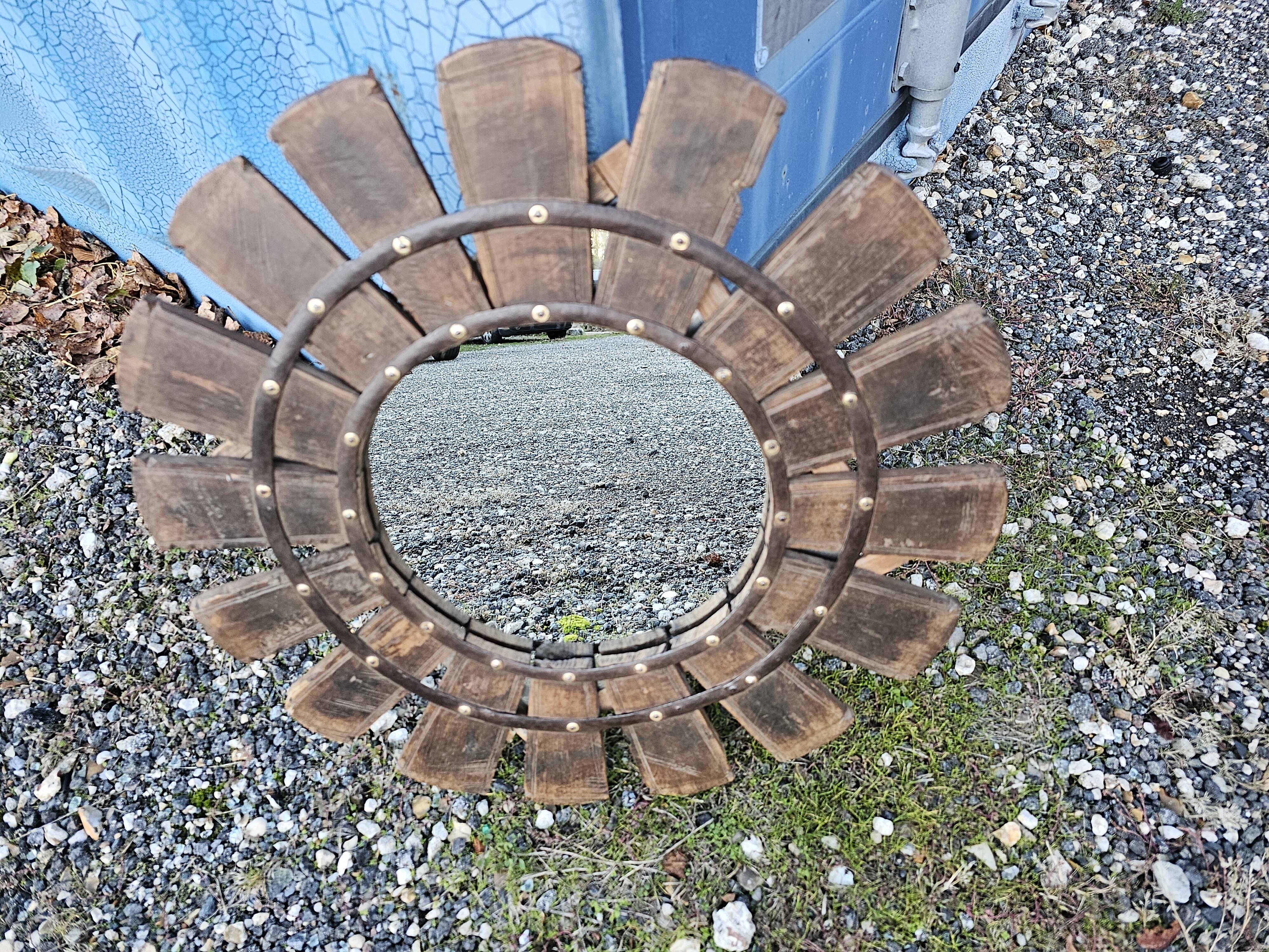 Miroir en teck birman