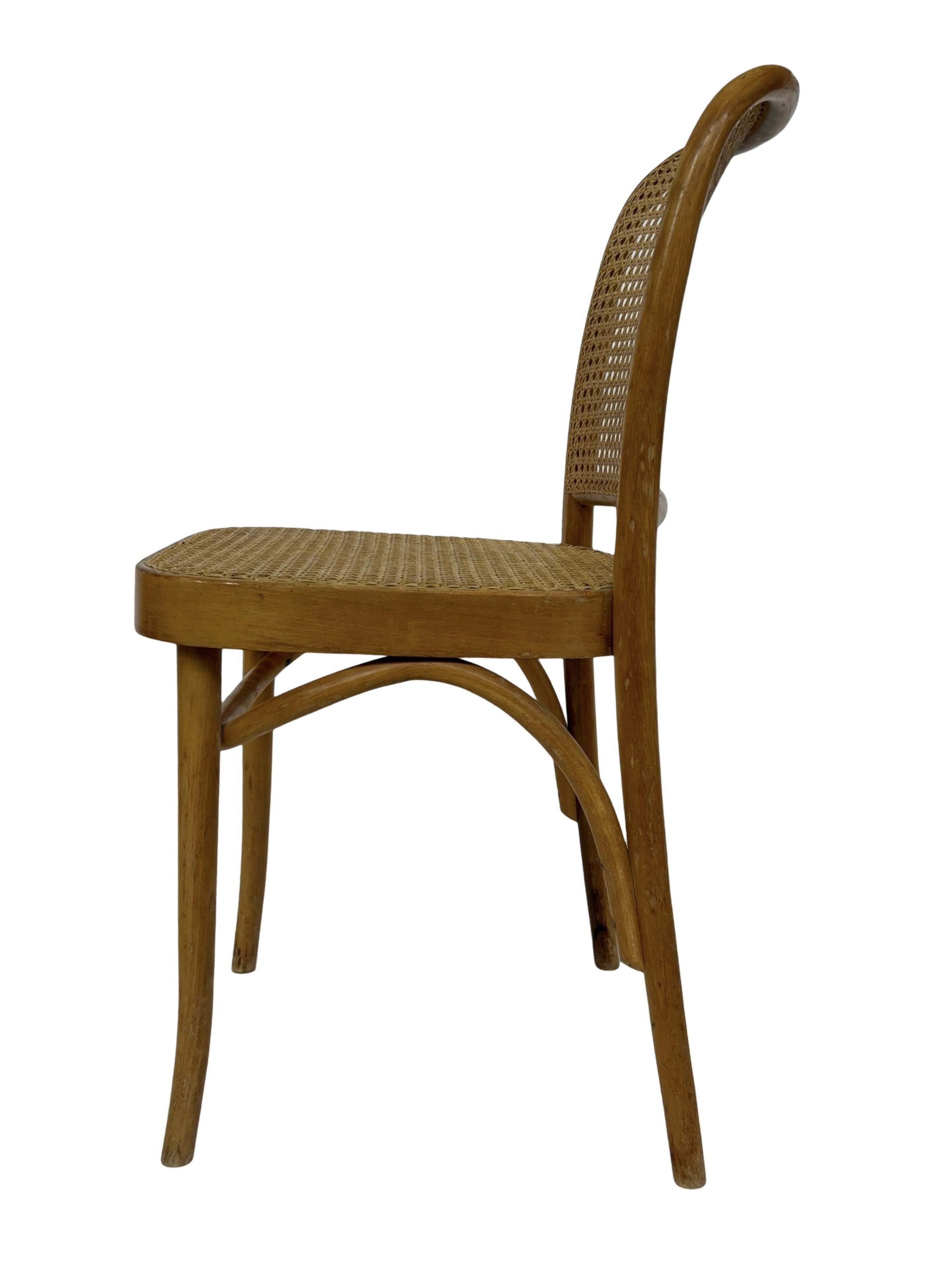 Vintage set of 4 Prague or 811 chairs, FMG Poland, Thonet Josef Hoffmann Design