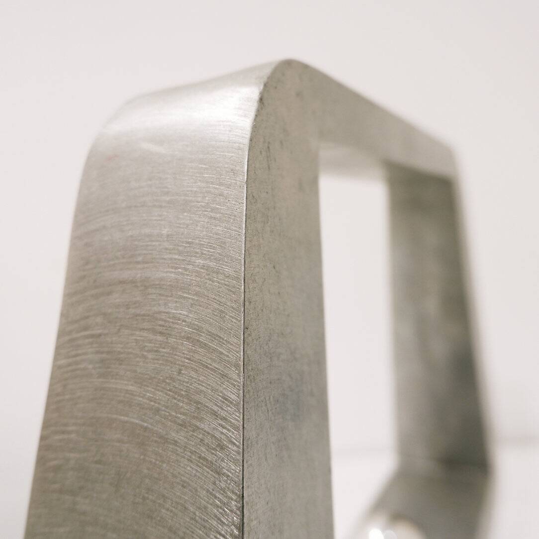 Large solid aluminum table lamp - 1970s