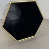 Porte-parapluie hexagonal abstrait bicolore, Italie années 1970