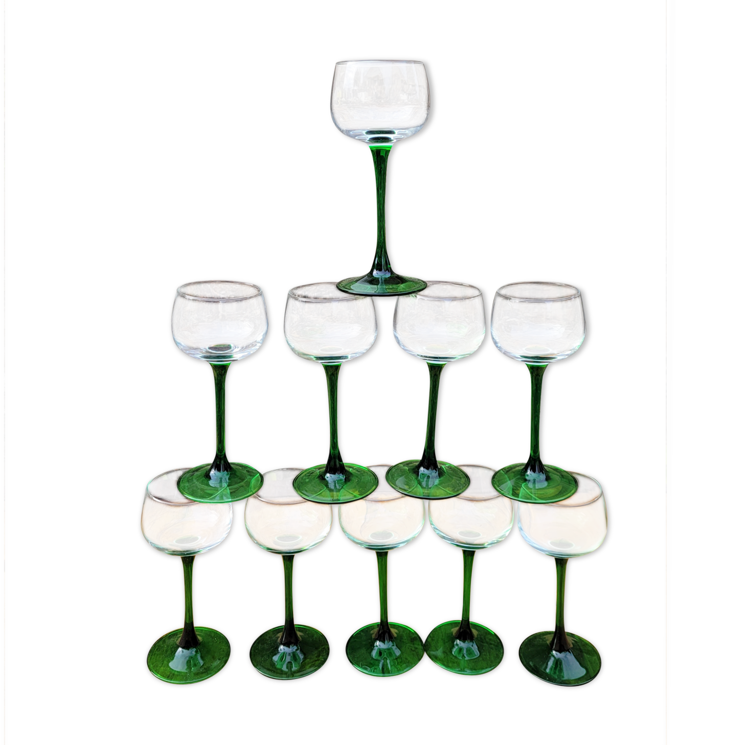 10 Luminarc wine glasses