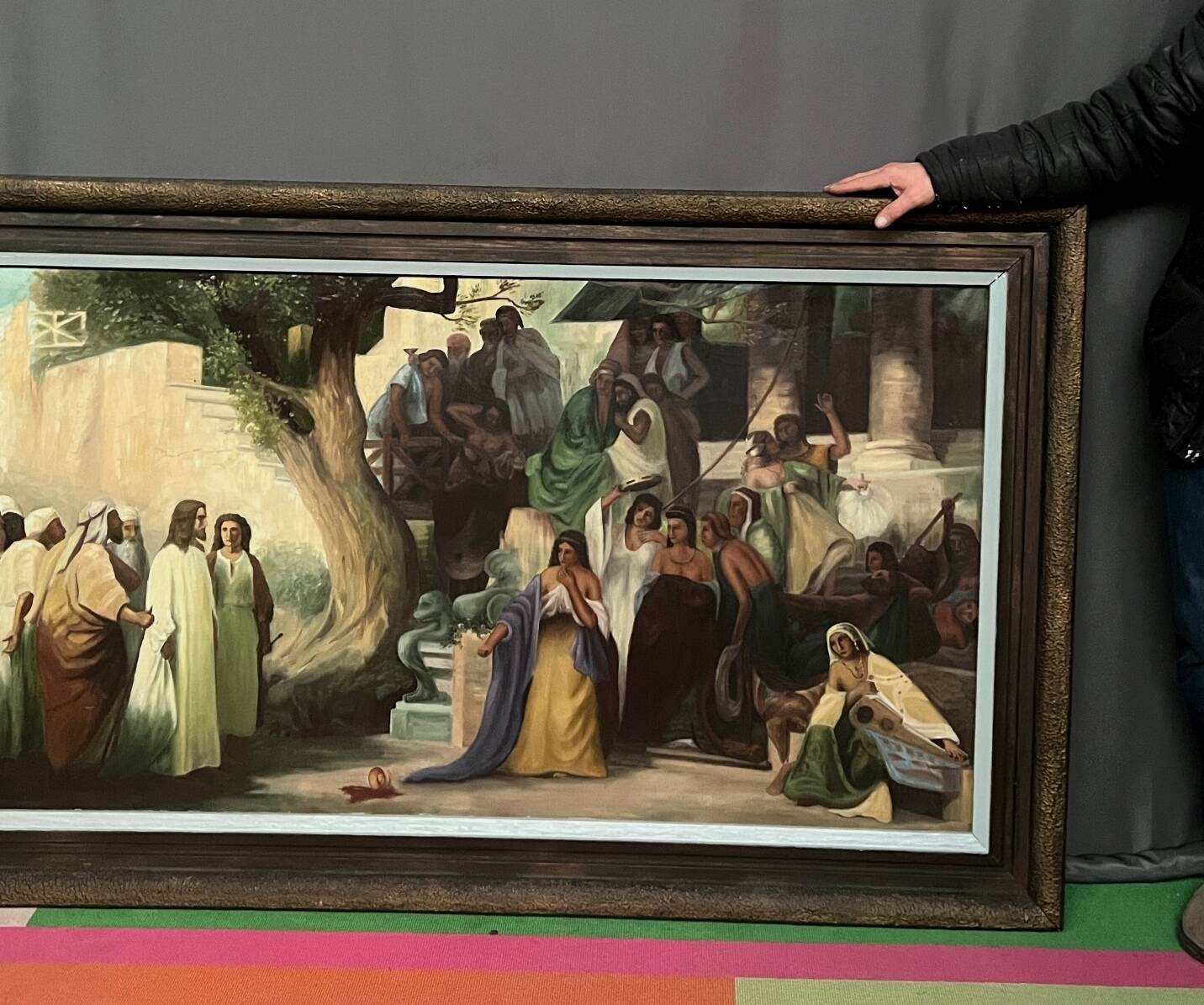 A. De Cramer. Large painting. "Biblical scene"