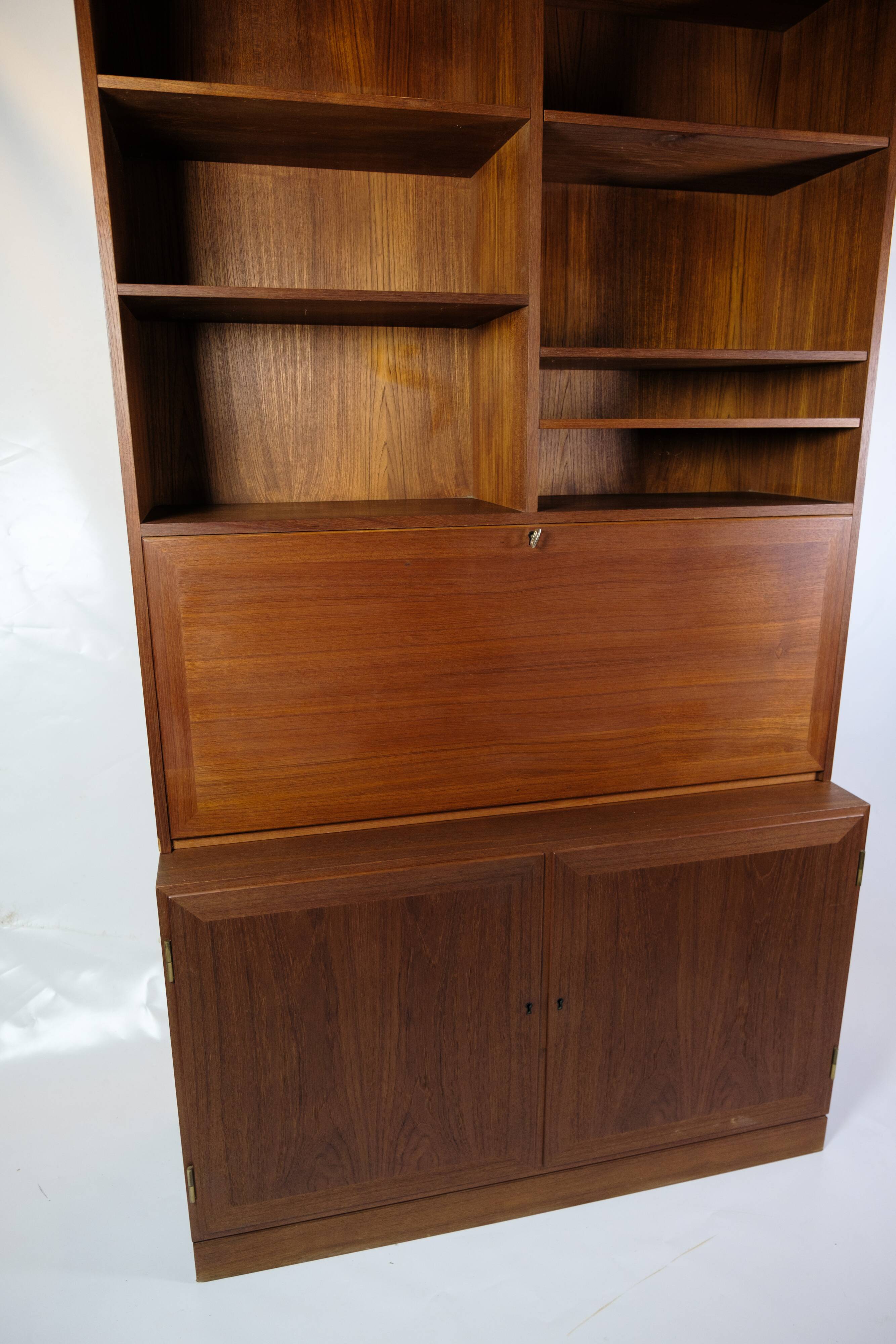 Bookcase With Secretary/Desk Made In Teak From 1960s