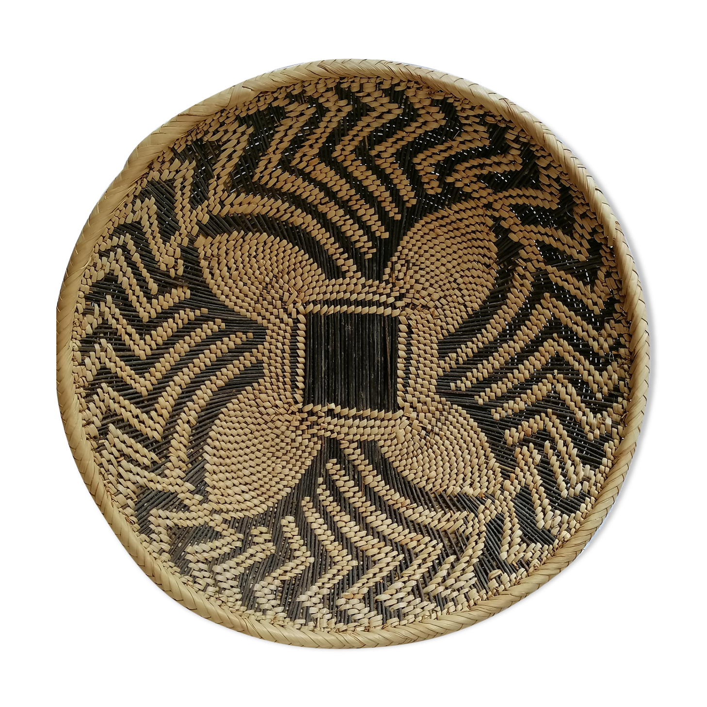 Ethnic braided basket