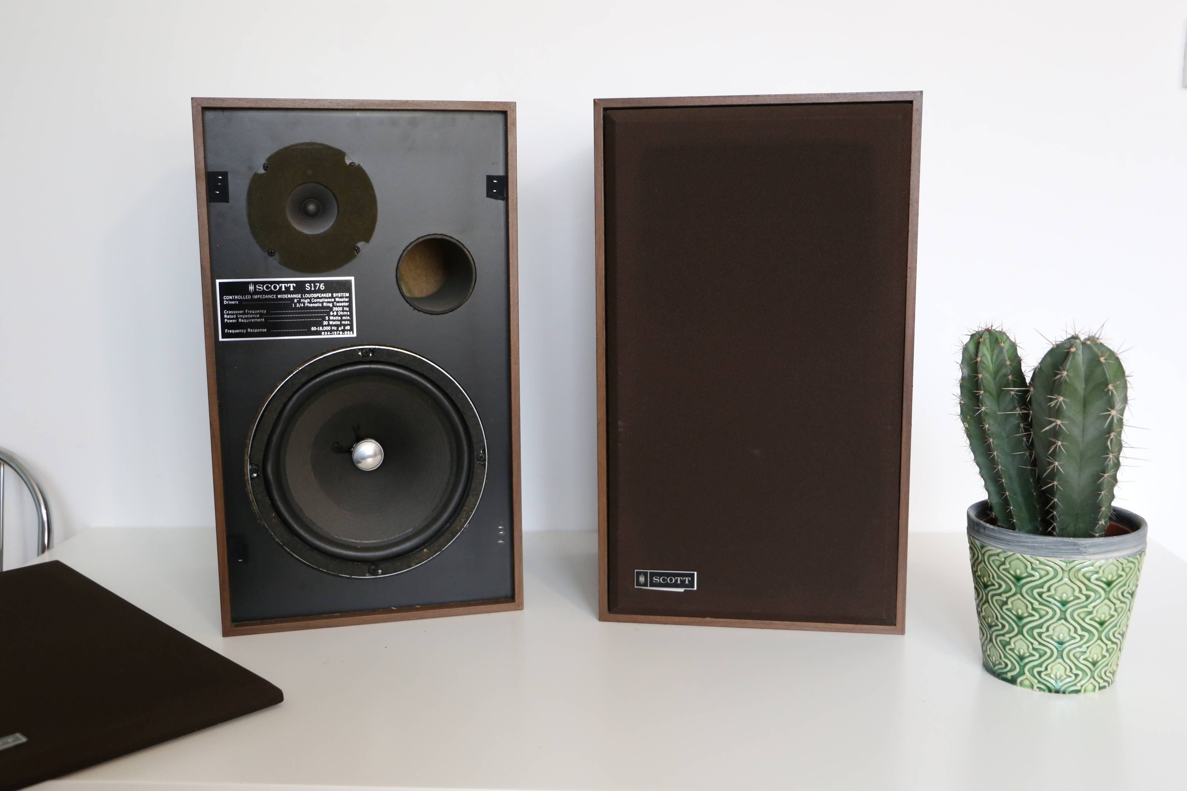 Scott S176 acoustic speakers, real vintage, made in USA | Selency