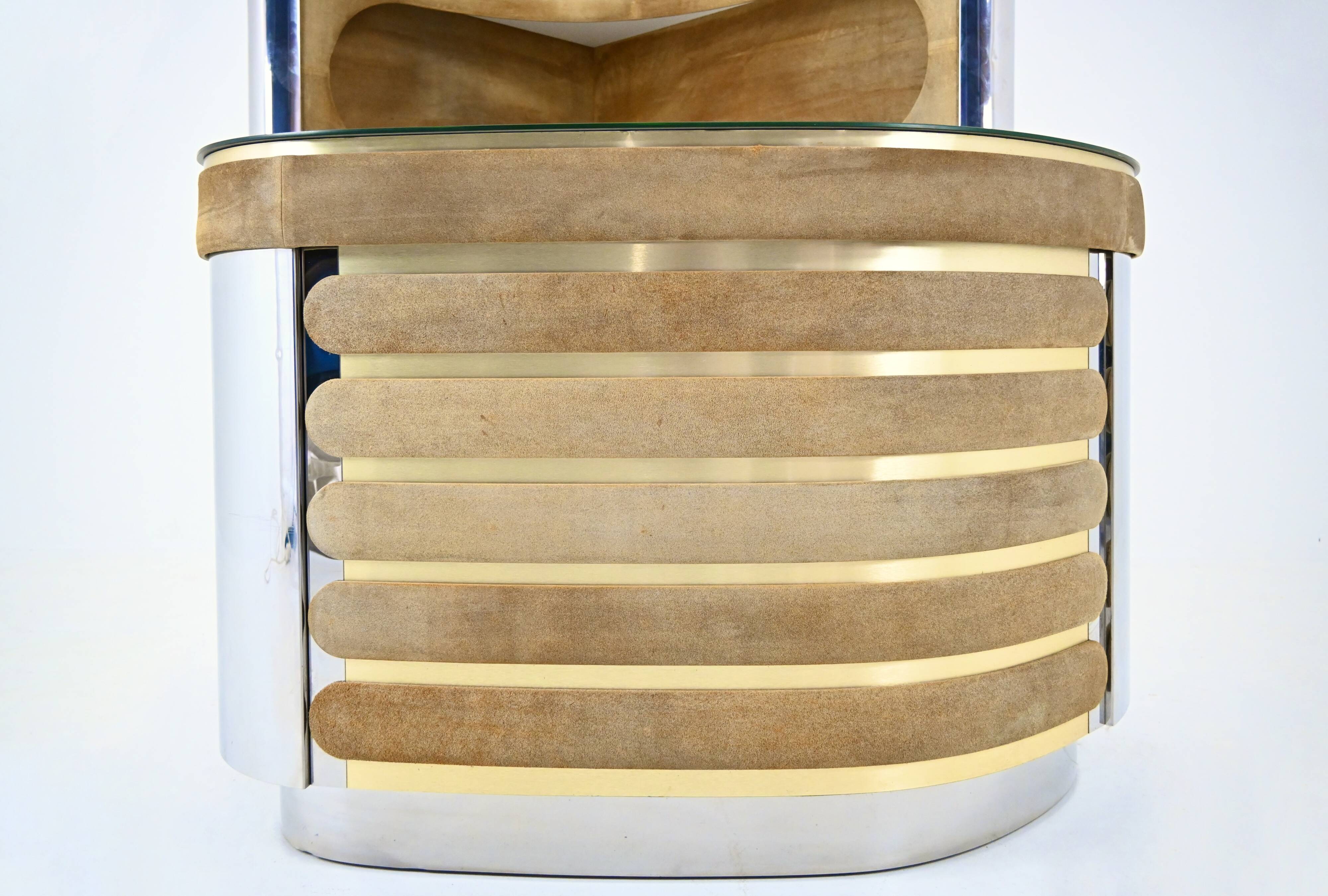 Bar set attributed to Willy Rizzo, 1970s.