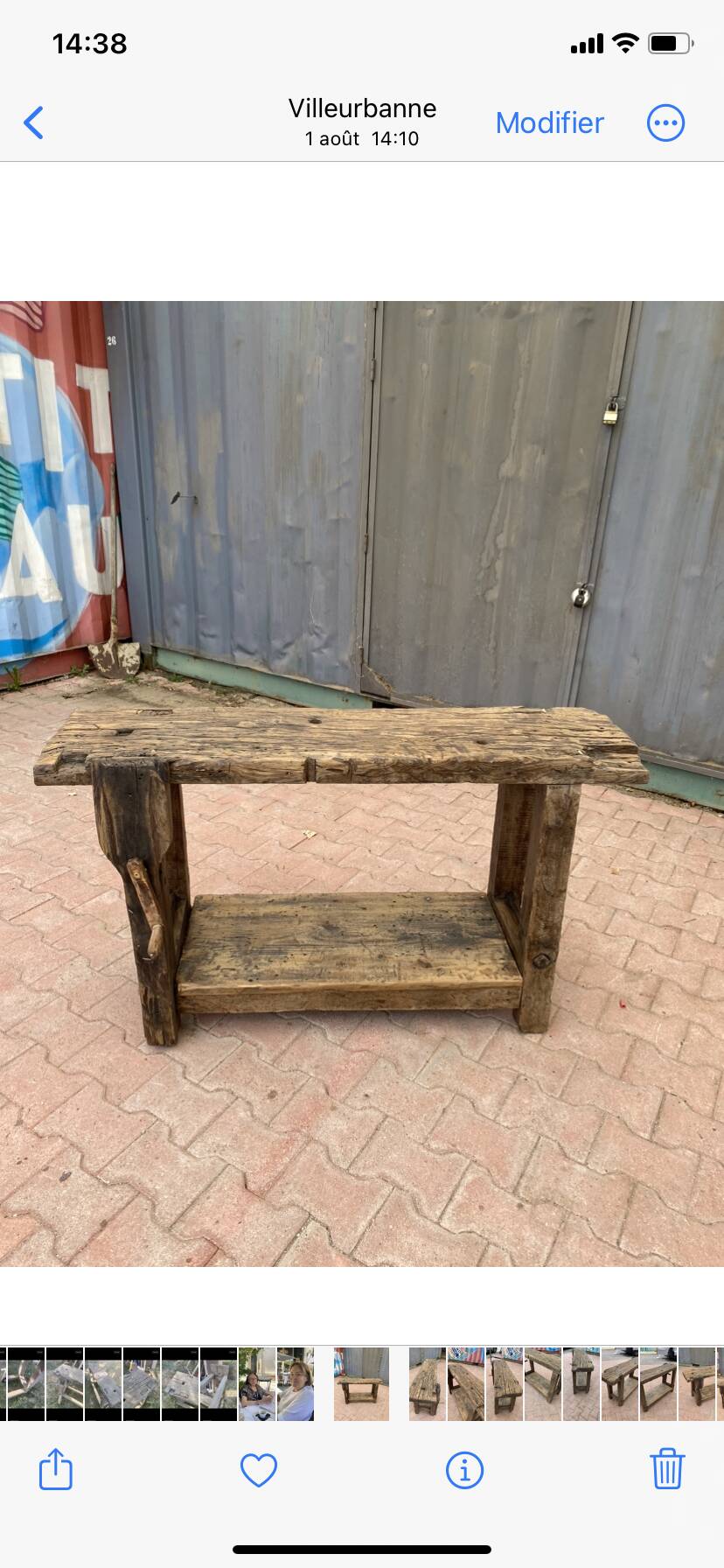 Old carpenter's workbench