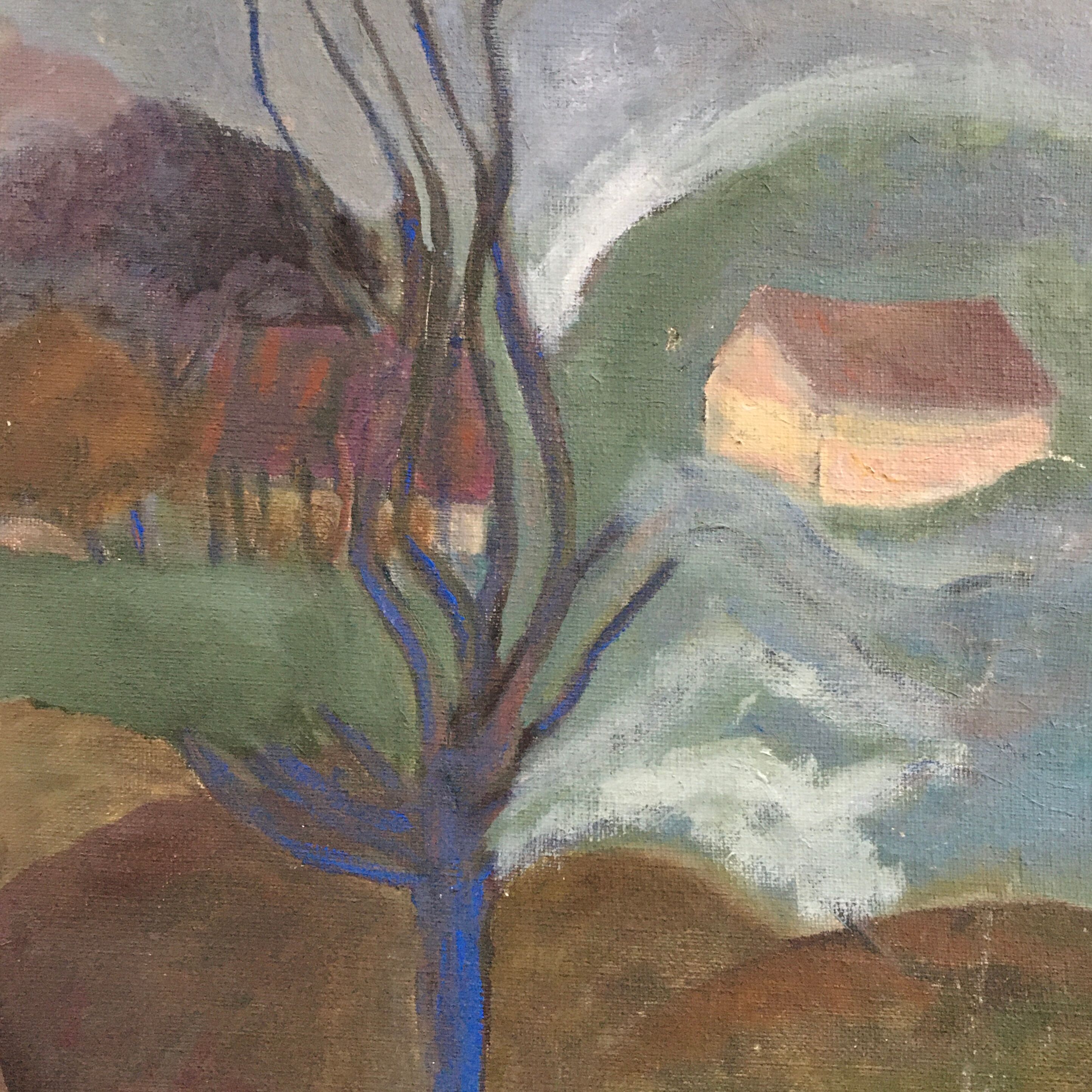 Abstract landscape painting