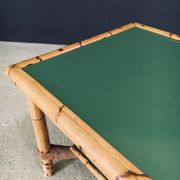 Mediterranean Bamboo Side Table in the style of Audoux Minet, France, 1950s