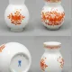 Baluster vase in red by Meissen, 1960