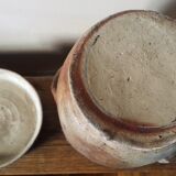 Terracota lid two handles pot