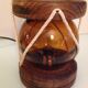 Marine lamp with amber glass globe 60/70s