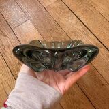 Vintage glass ashtray / pocket tray