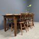 Rustic french farmhouse dining table made of oak and elm