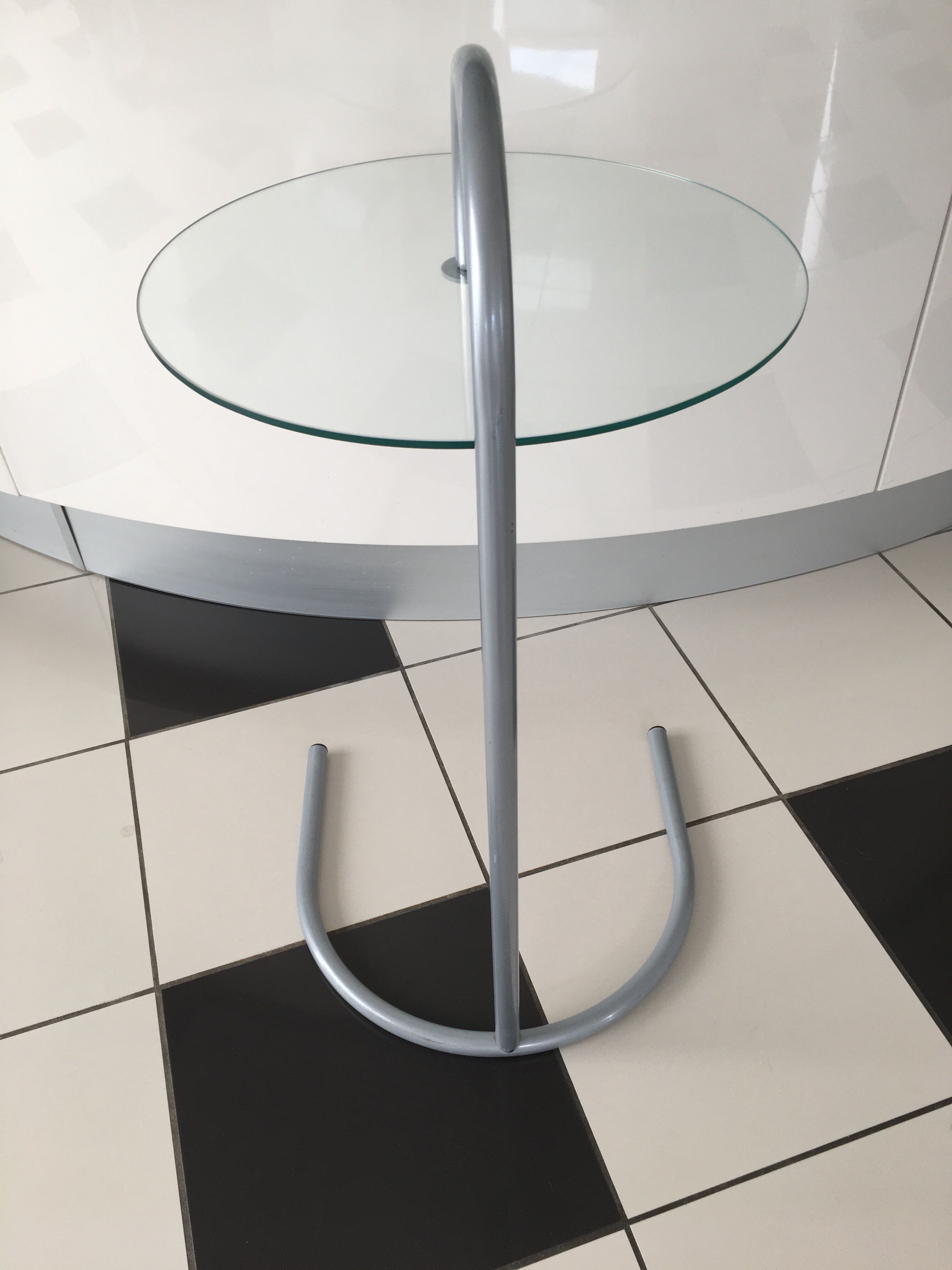 Metal table and glass ikea 1980