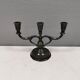 Three-armed candlesticks by Just Andersen, in Disco metal, Denmark, 1950s