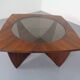 Vintage rosewood and glass coffee table, Denmark, 1960s