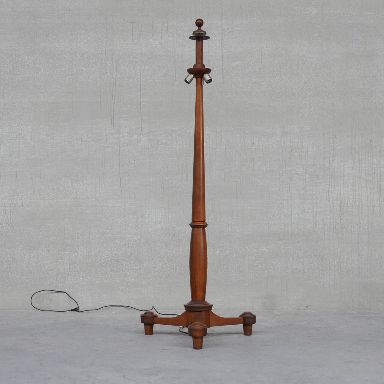 Antique walnut french floor lamp