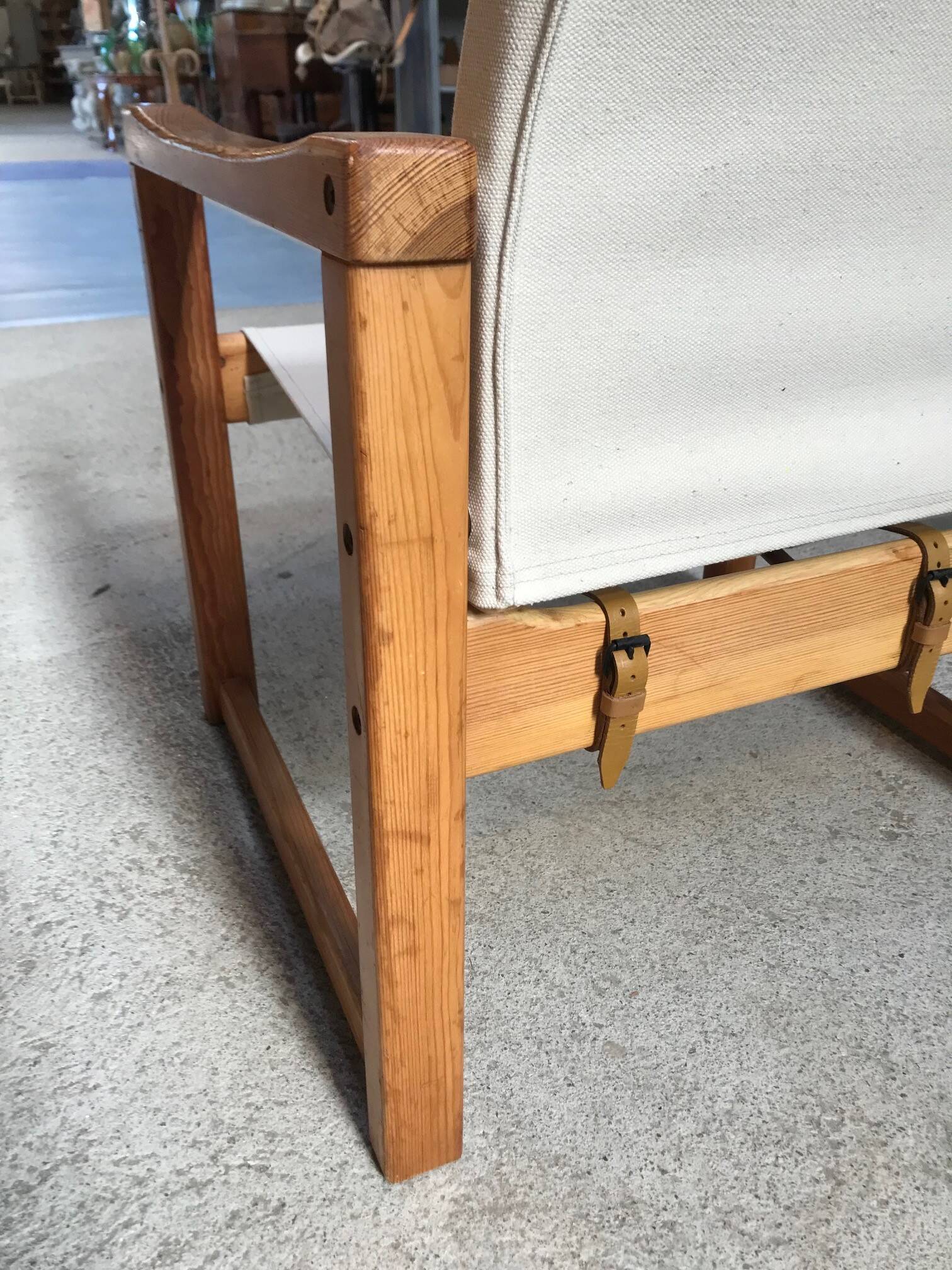 Vintage armchair by Karin Mobring from the 70s, new fabric and straps