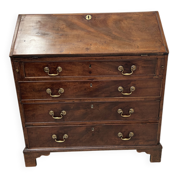 Bureau de pente de style Anglais en acajou et placage XIX siècle