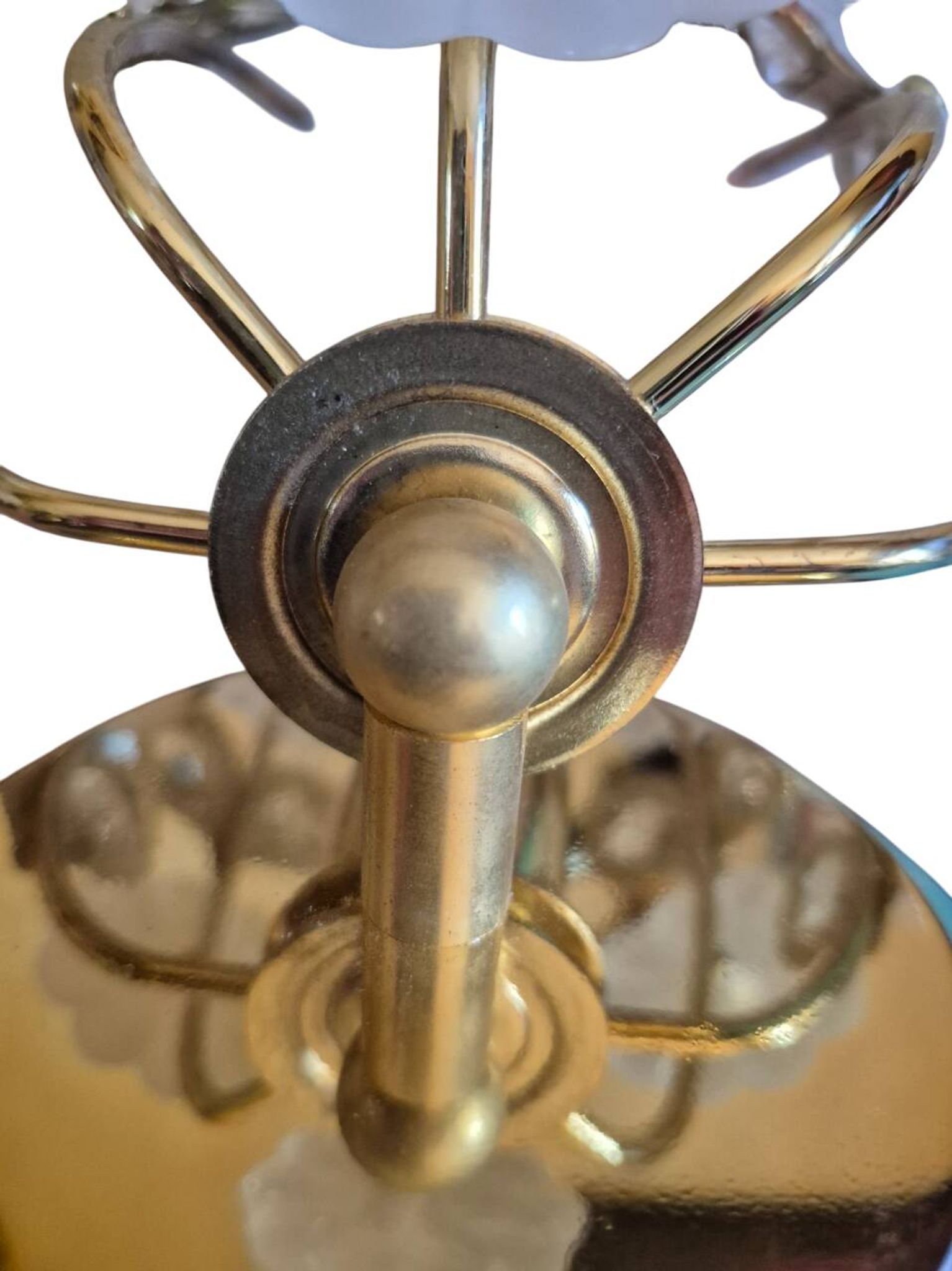 Pair of Banci Florence gold metal and crystal flower wall sconces