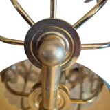 Pair of Banci Florence gold metal and crystal flower wall sconces