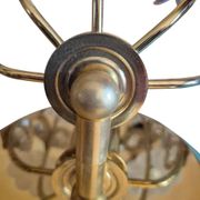 Pair of Banci Florence gold metal and crystal flower wall sconces