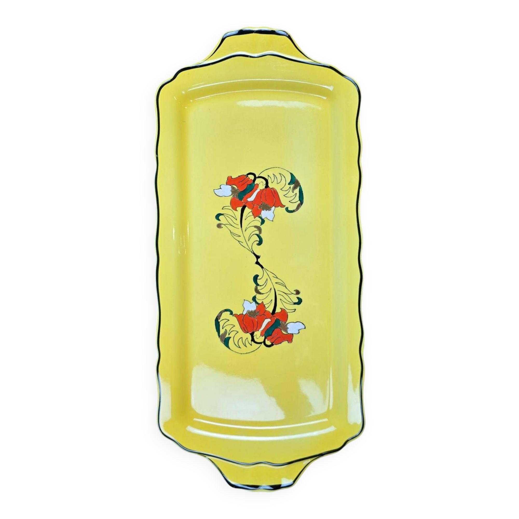 Longwy Panache rectangular dish – 1950s
