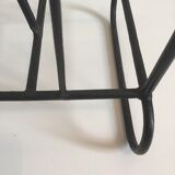 Vintage metal magazine holder, modernist style